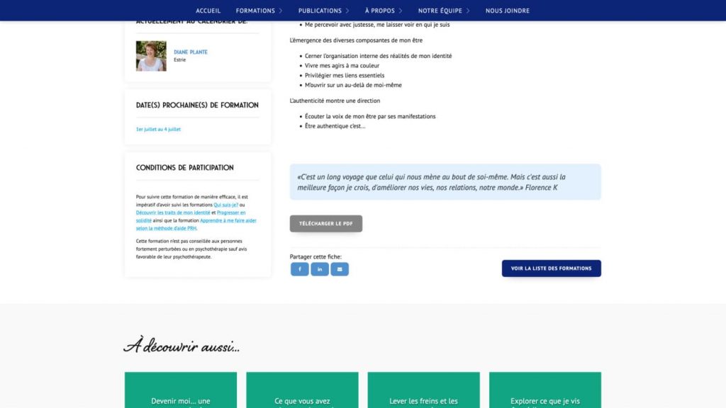 Site web - Formation PRH - Zonart